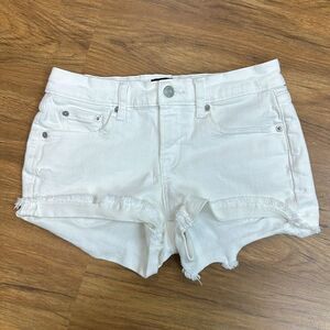 Gap 1969 Summer Cut-Offs Denim Shorts Women's 24 White Frayed Low Rise 5-Pocket